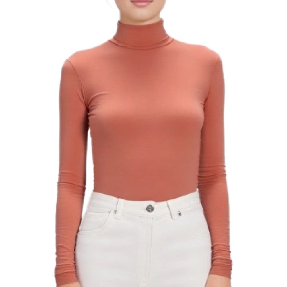 Sunday Best Pink Terracotta Turtleneck in Size Small